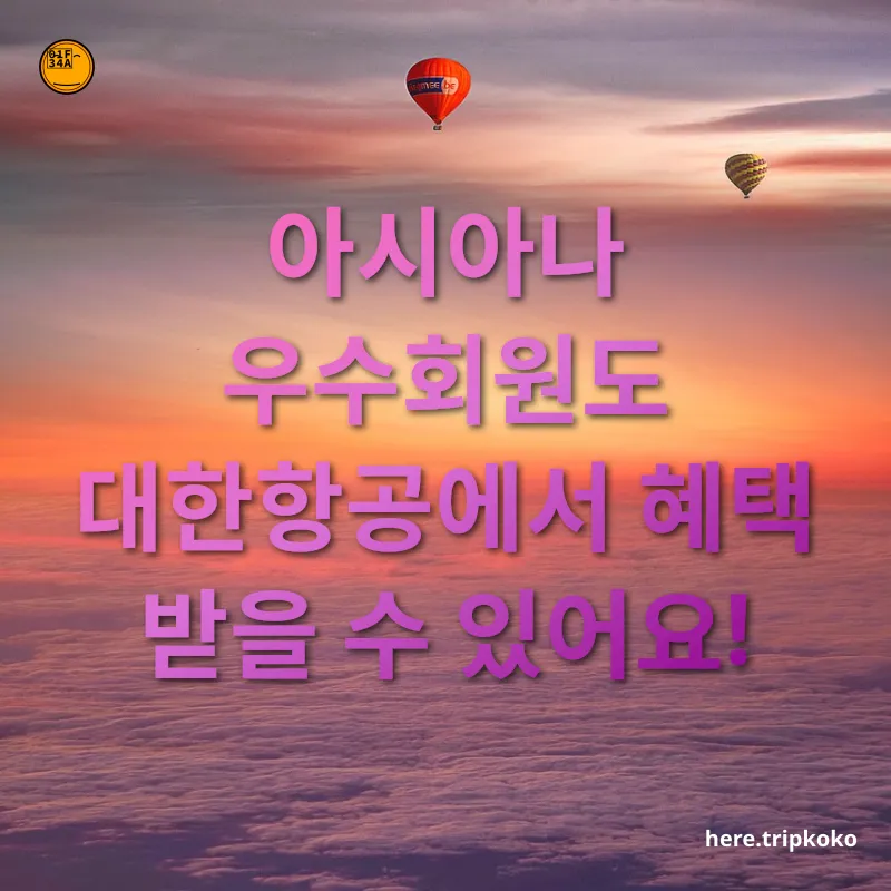 마일리지 활용 - 아시아나 우수회원도 대한항공에서 혜택 받을 수 있어요! 마일리지 활용 아시아나 우수회원도 대한항공에서 혜택 받을 수 있어요! 관련 이미지